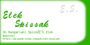 elek spissak business card